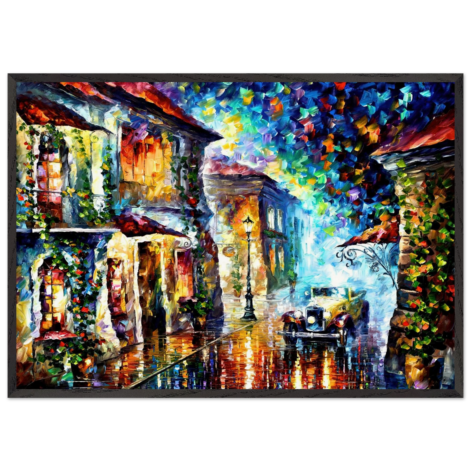 Leonid Afremov N19 - Leonid Afremov Framed Art Print – Black Wooden Frame - Default Title - -Framed Art Print