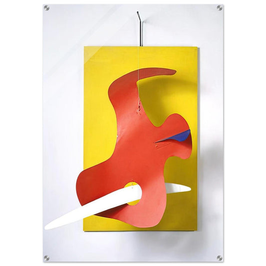 FORM AGAINST YELLOW YELLOW PANEL 1936 - Alexander Calder Acrylic Print - 70x100 cm / 28x40″ inches | Alexander Calder Wall Art | Alexander Calder Prints
