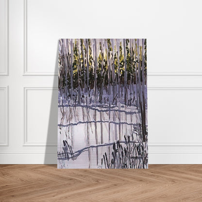 Trees Reflected on Ice - 2002 - Neil Welliver Brushed Aluminum Print - 70x100 cm / 28x40 inches | Neil Welliver Aluminum Print | Neil Welliver Prints