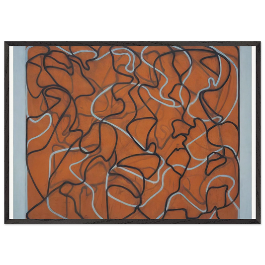 Red Ground Letter - 2010 - Brice Marden Framed Art Print – Black Wooden Frame - Default Title - -Framed Art Print