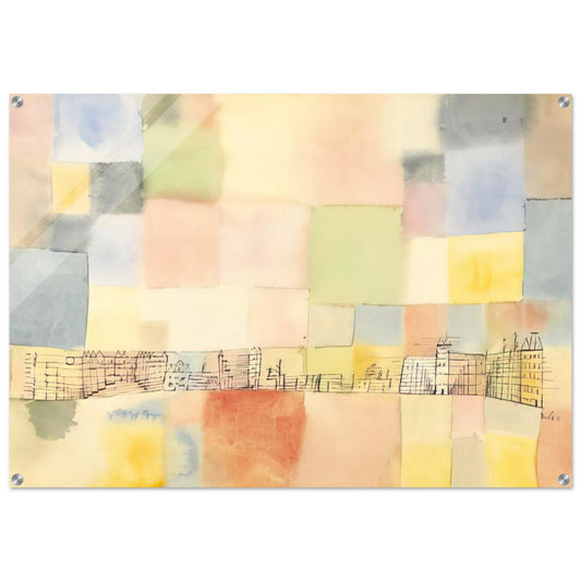 NEUER STADTTEIL IN M 1928 - Paul Klee Acrylic Print - 70x100 cm / 28x40″ inches