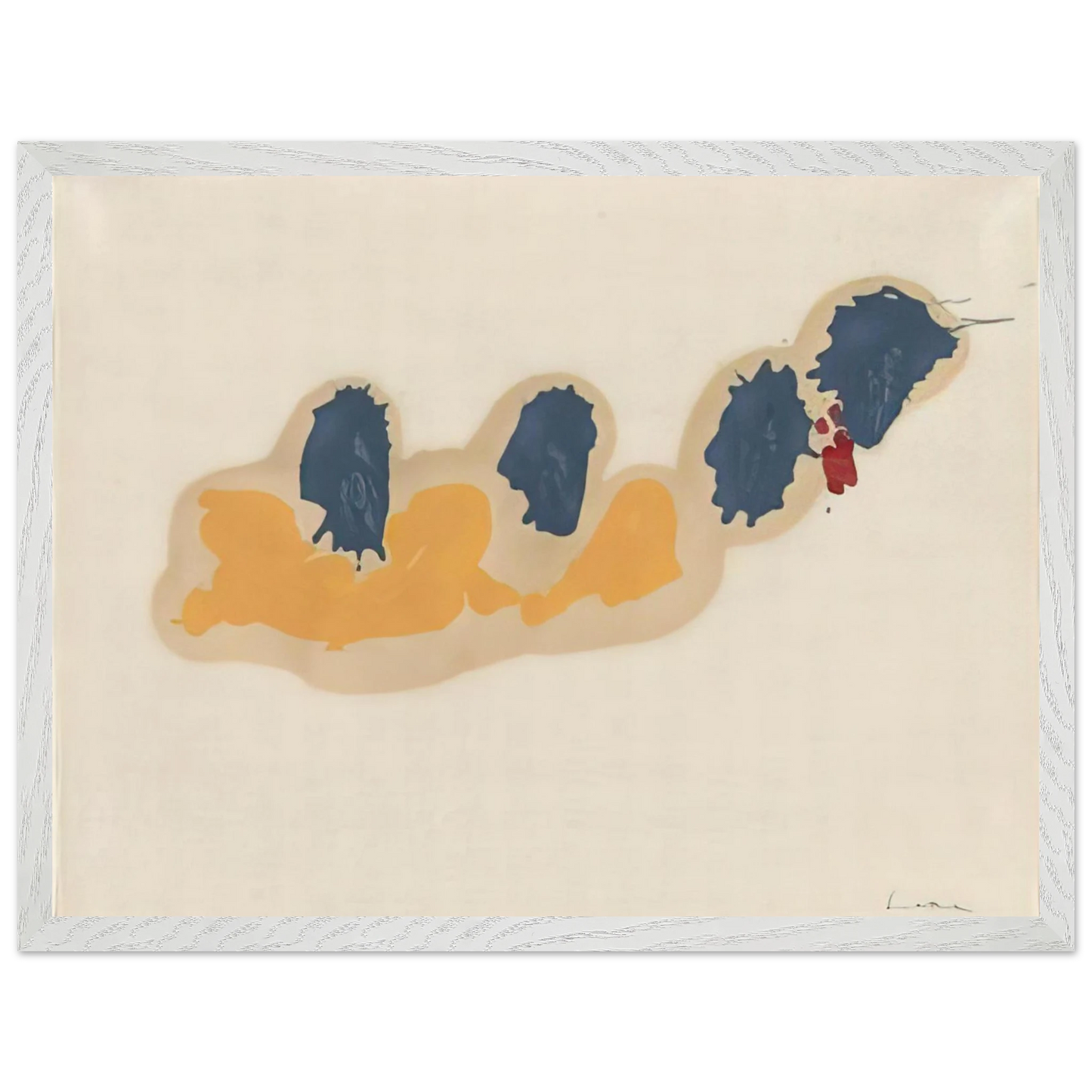 Helen Frankenthaler - April IV - 1960 Wall art - 45x60 cm / 18x24 inches - Premium Wooden Framed Poster With Fine Art Paper - Wood frame