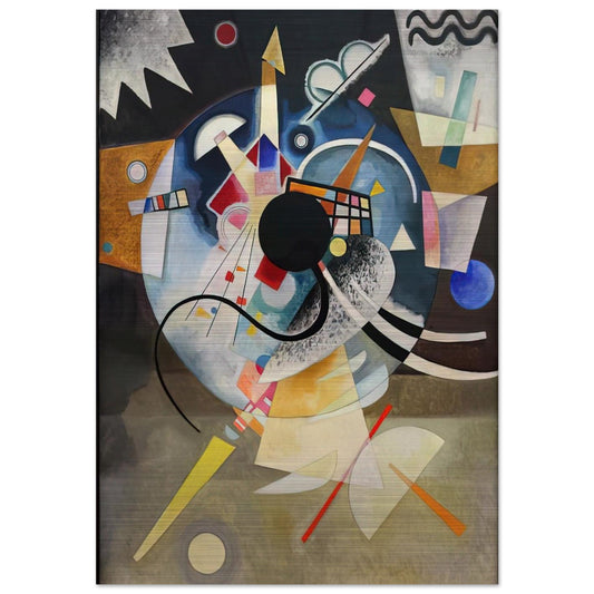A CENTRE 1924 - Wassily Kandinsky Brushed Aluminum Print - 70x100 cm / 28x40 inches | Wassily Kandinsky Aluminum Print | Wassily Kandinsky Prints