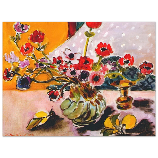 Henri Matisse - ANEMONES AND CHINESE VASE 1943 Fine Art Poster - Default Title