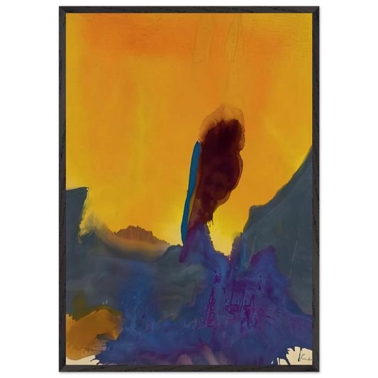 Glow II - 1968 - Helen Frankenthaler 70x100 cm / 28x40 inches Framed Art Print – Black Wooden Frame
