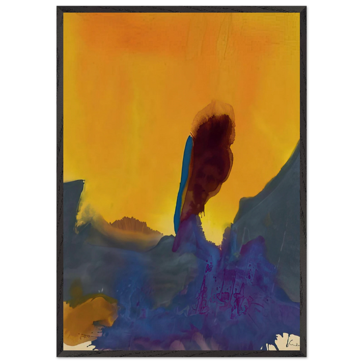 Glow II - 1968 - Helen Frankenthaler 70x100 cm / 28x40 inches Framed Art Print – Black Wooden Frame