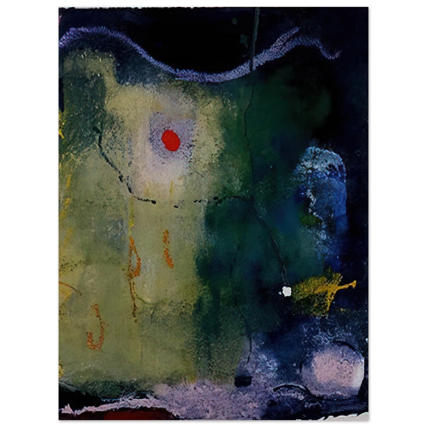 Helen Frankenthaler - The Other Side of the Moon - 1995 Wall art - 60x80 cm / 24x32 inches - Premium Wooden Framed Poster With Fine Art Paper - Wood frame