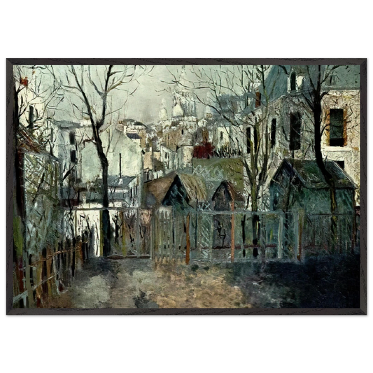 RENOIR S GARDEN - Maurice Utrillo Framed Art Print – Black Wooden Frame - Default Title - -Framed Art Print
