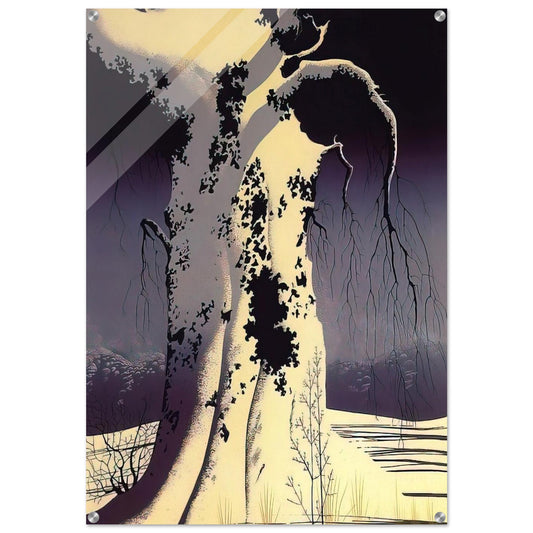 Black Oak - Eyvind Earle Acrylic Print - 70x100 cm / 28x40″ inches | Eyvind Earle Wall Art | Eyvind Earle Prints