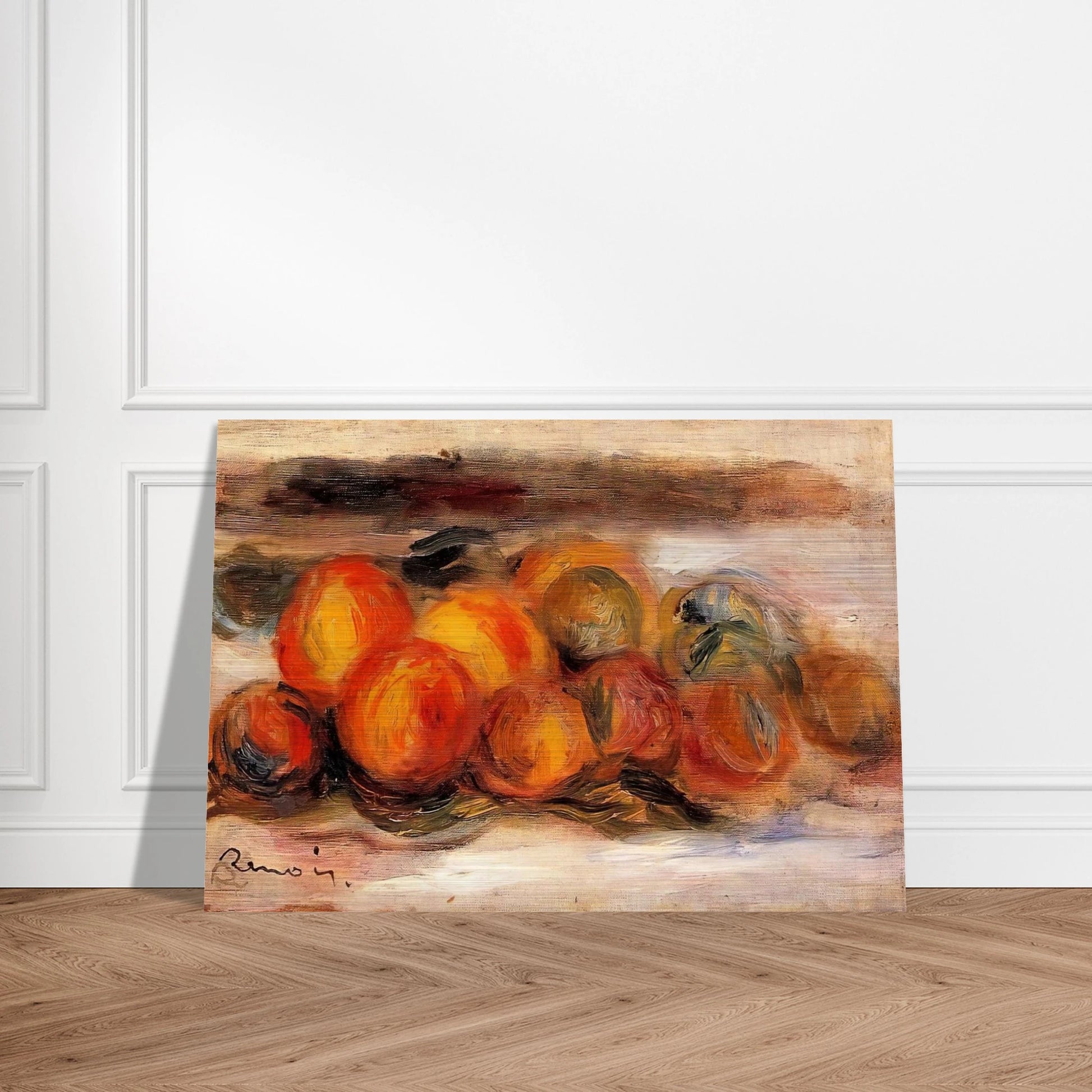 Still Life with Peaches - Pierre-Auguste Renoir Brushed Aluminum Print - 70x100 cm / 28x40 inches | Pierre-Auguste Renoir Aluminum Print | Pierre-Auguste Renoir Prints