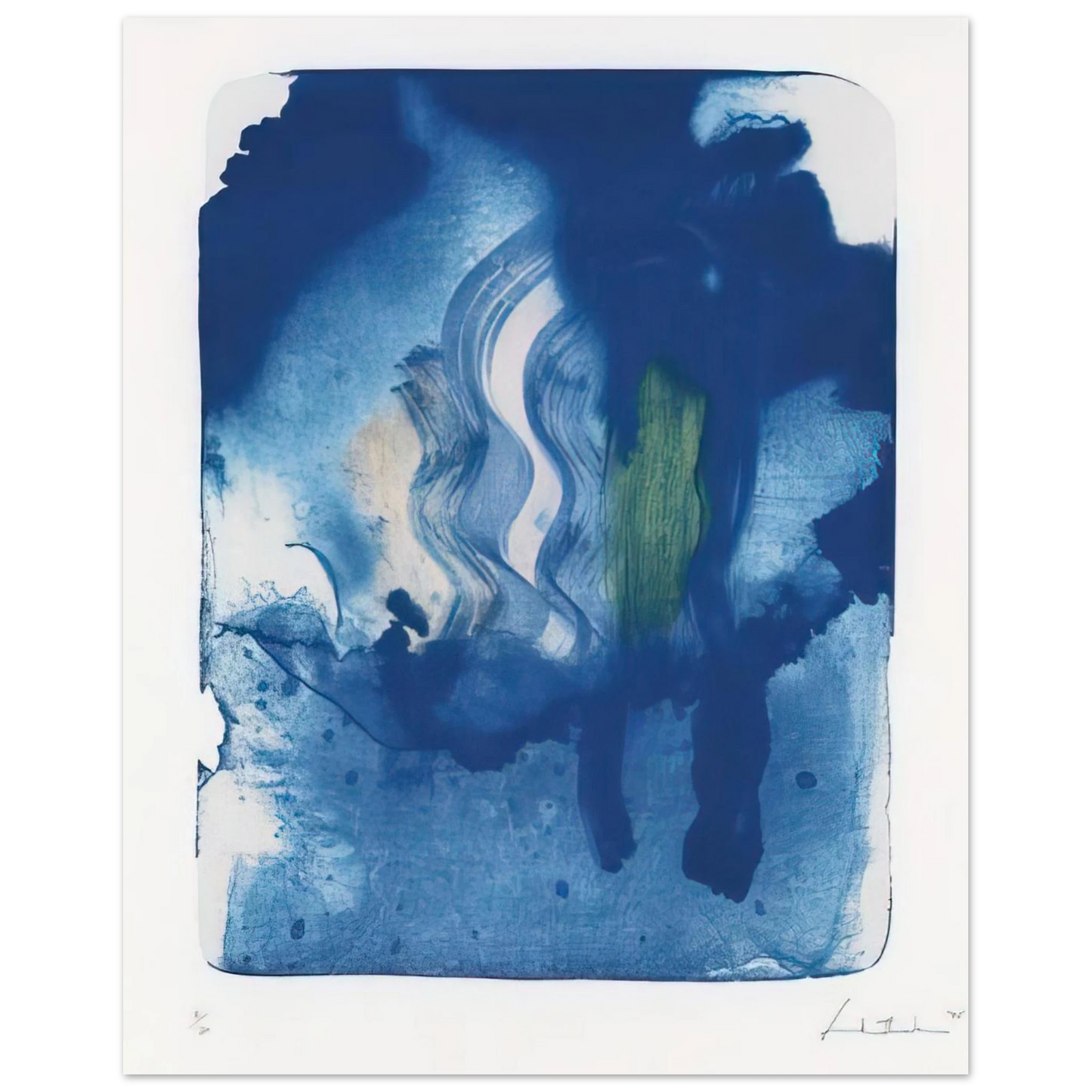 Helen Frankenthaler - Reflections V - 1995 Wall art - 15x20 cm / 6x8 inches - Fine Art Poster - -