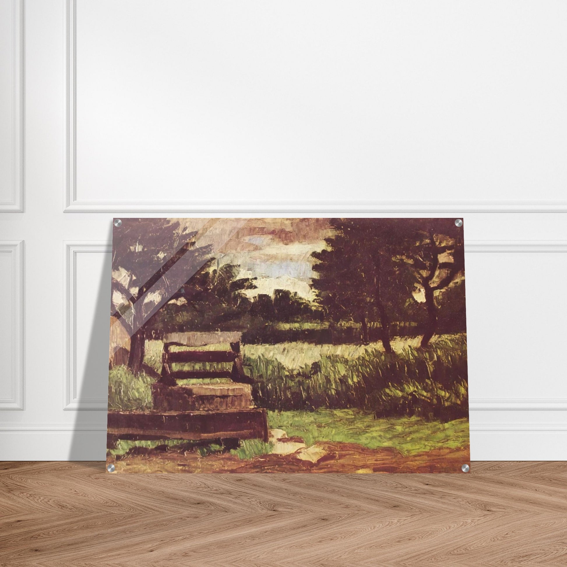 Landscape with fountain - Paul Cézanne Acrylic Print - 70x100 cm / 28x40″ inches