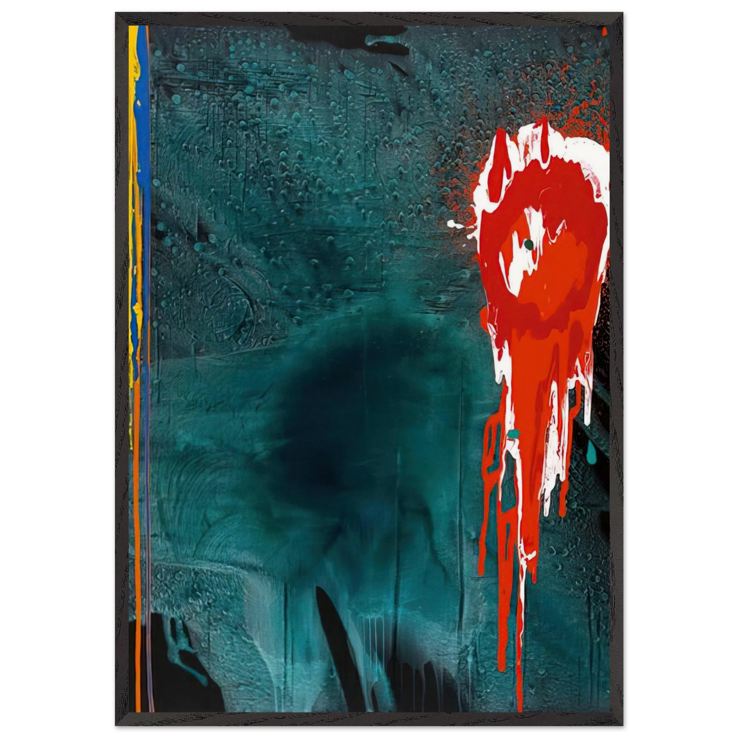 Letter to Chaim - 10706 - 2006 - John Hoyland Framed Art Print – Black Wooden Frame - Default Title - -Framed Art Print