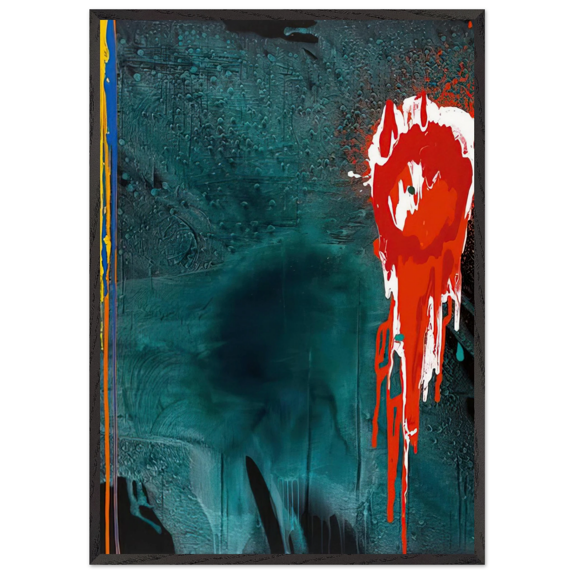 Letter to Chaim - 10706 - 2006 - John Hoyland Framed Art Print – Black Wooden Frame - Default Title - -Framed Art Print