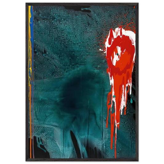 Letter to Chaim - 10706 - 2006 - John Hoyland Framed Art Print – Black Wooden Frame - Default Title - -Framed Art Print