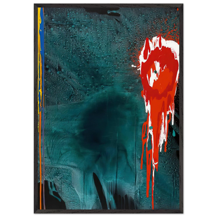 Letter to Chaim - 10706 - 2006 - John Hoyland 70x100 cm / 28x40 inches Framed Art Print – Black Wooden Frame