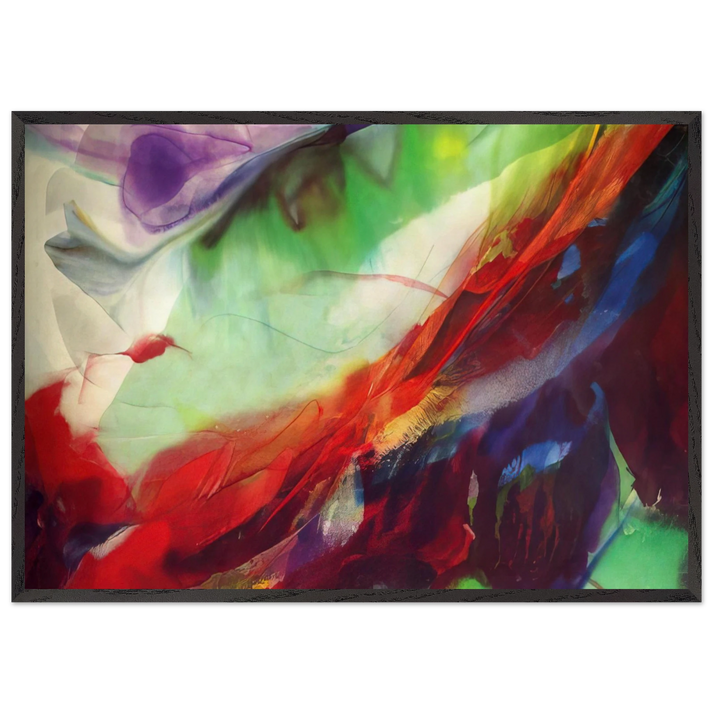 Phenomena Sun over the Hour Glass - Paul Jenkins 70x100 cm / 28x40 inches Framed Art Print – Black Wooden Frame