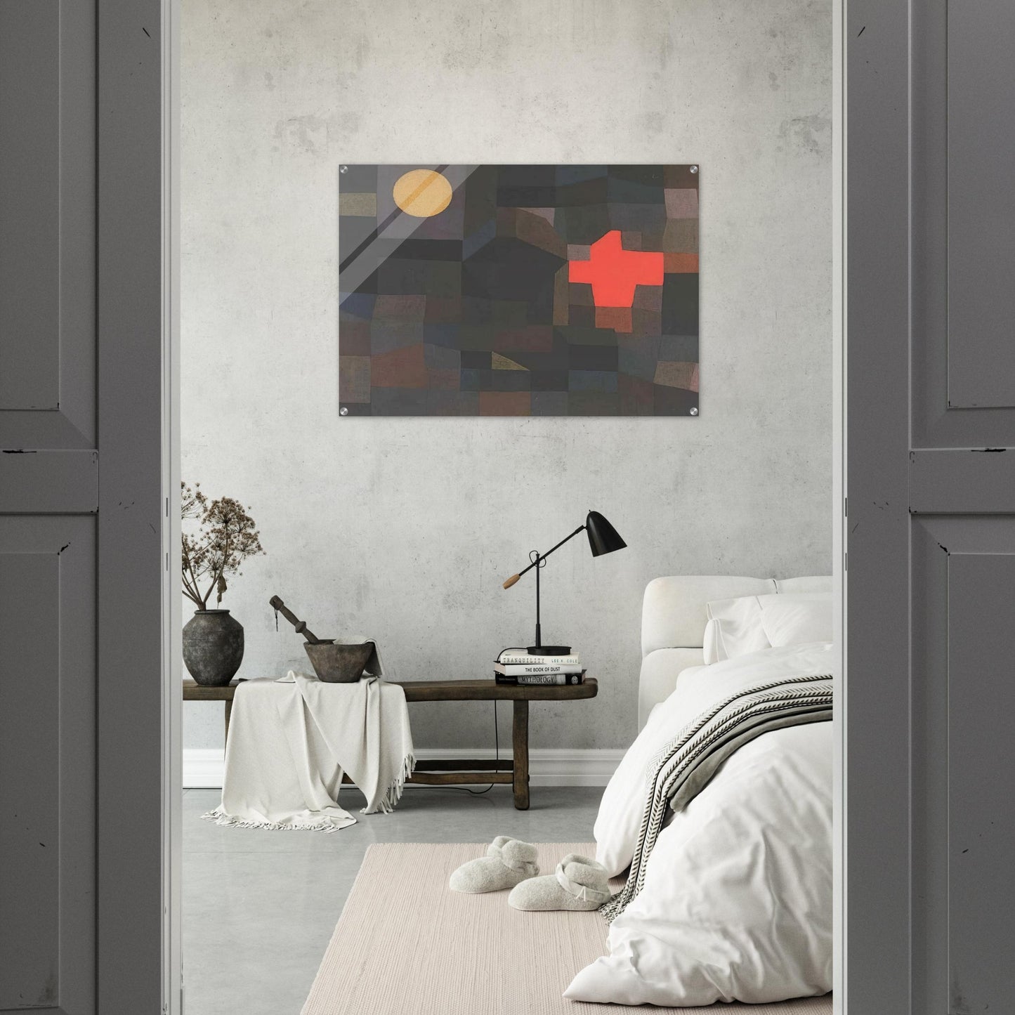 FIRE FULL MOON 1933 - Paul Klee Acrylic Print - 70x100 cm / 28x40″ inches | Paul Klee Wall Art | Paul Klee Prints