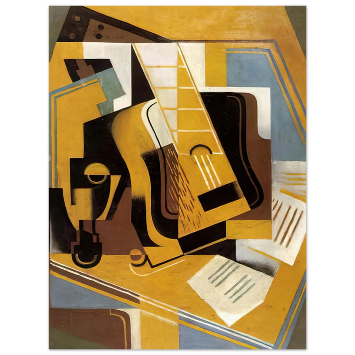 Juan Gris - PHOTOGRAPH OF THE GUITAR 1918  75x100 cm / 30x40inches Fine Art Poster