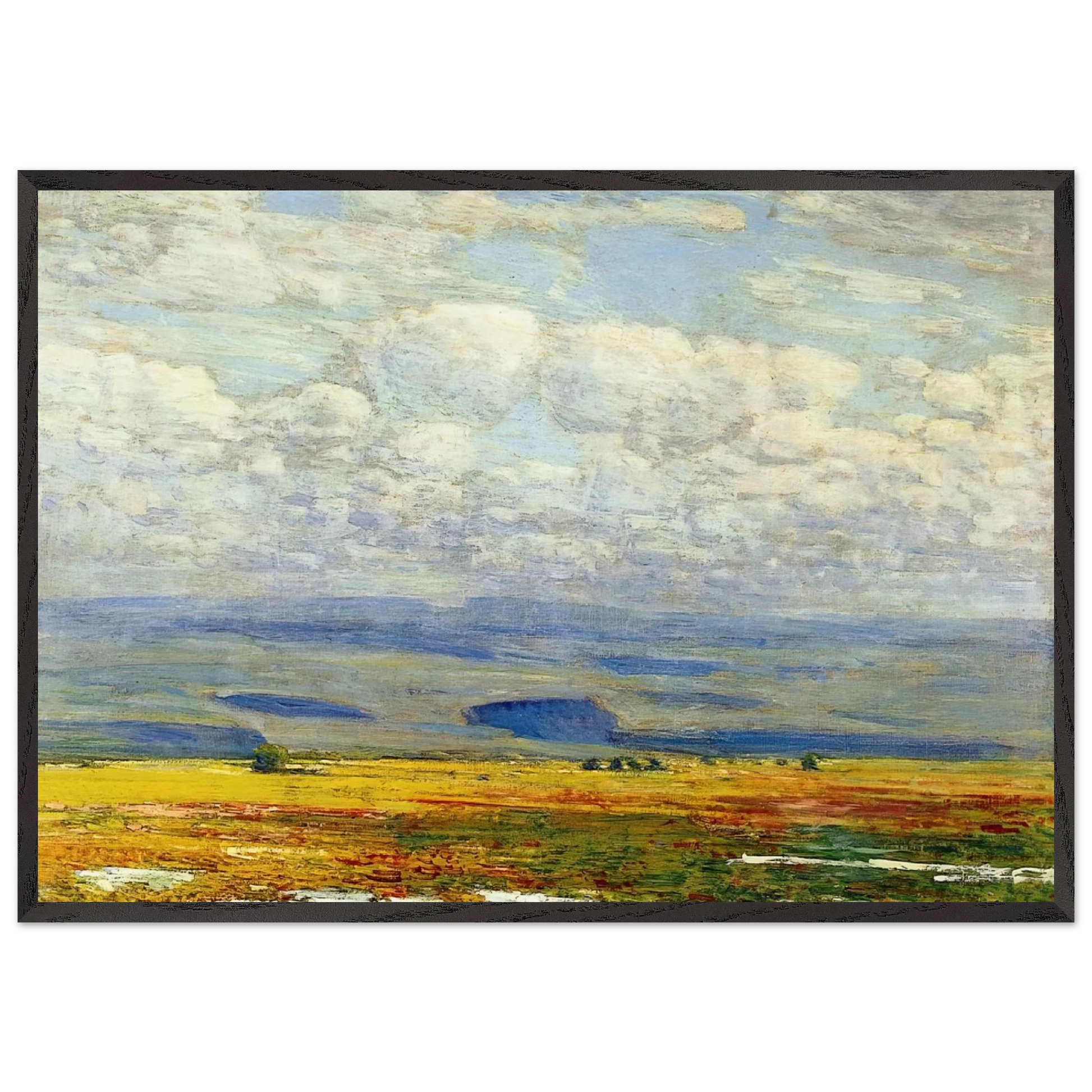 Oregon Landscape - Childe Hassam 70x100 cm / 28x40 inches Framed Art Print – Black Wooden Frame