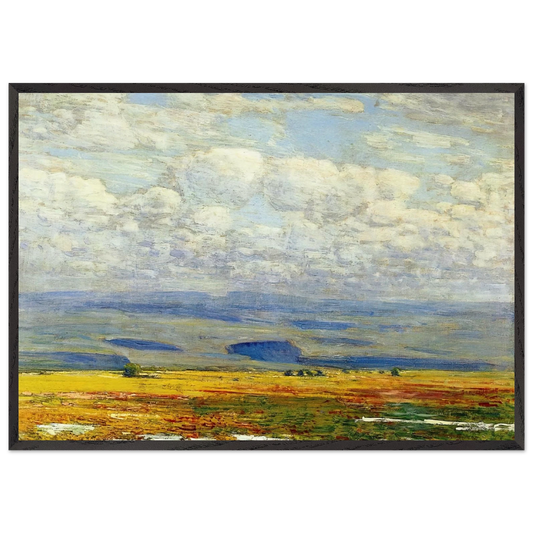 Oregon Landscape - Childe Hassam 70x100 cm / 28x40 inches Framed Art Print – Black Wooden Frame
