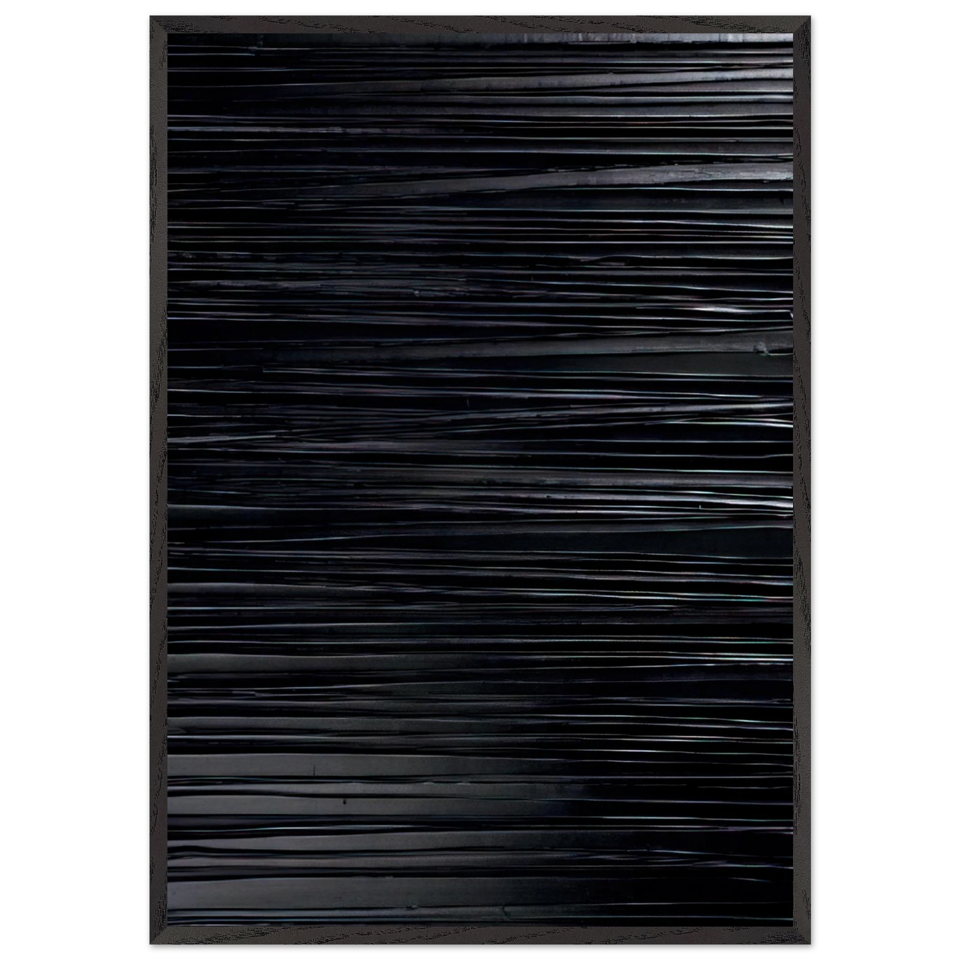 Peinture 130 x 81 cm 20-03-2004 - 2004 - Pierre Soulages Framed Art Print – Black Wooden Frame - Default Title - -Framed Art Print