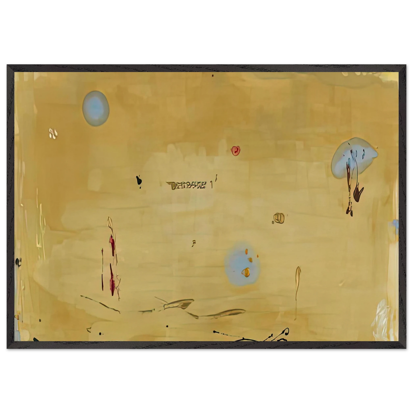 Brother Angel 1983- - Helen Frankenthaler Framed Art Print – Black Wooden Frame - Default Title - -Framed Art Print