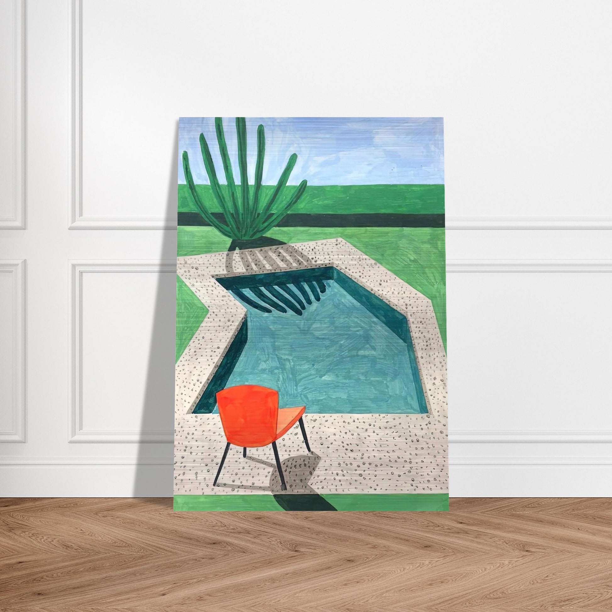David Hockney - David Hockney Brushed Aluminum Print - 70x100 cm / 28x40 inches | David Hockney Aluminum Print | David Hockney Prints