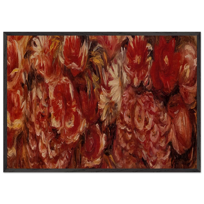 Floral Headband - Pierre-Auguste Renoir 70x100 cm / 28x40 inches Framed Art Print – Black Wooden Frame