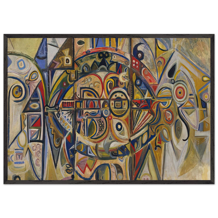 Desert - 1940 - Richard Pousette-Dart 70x100 cm / 28x40 inches Framed Art Print – Black Wooden Frame