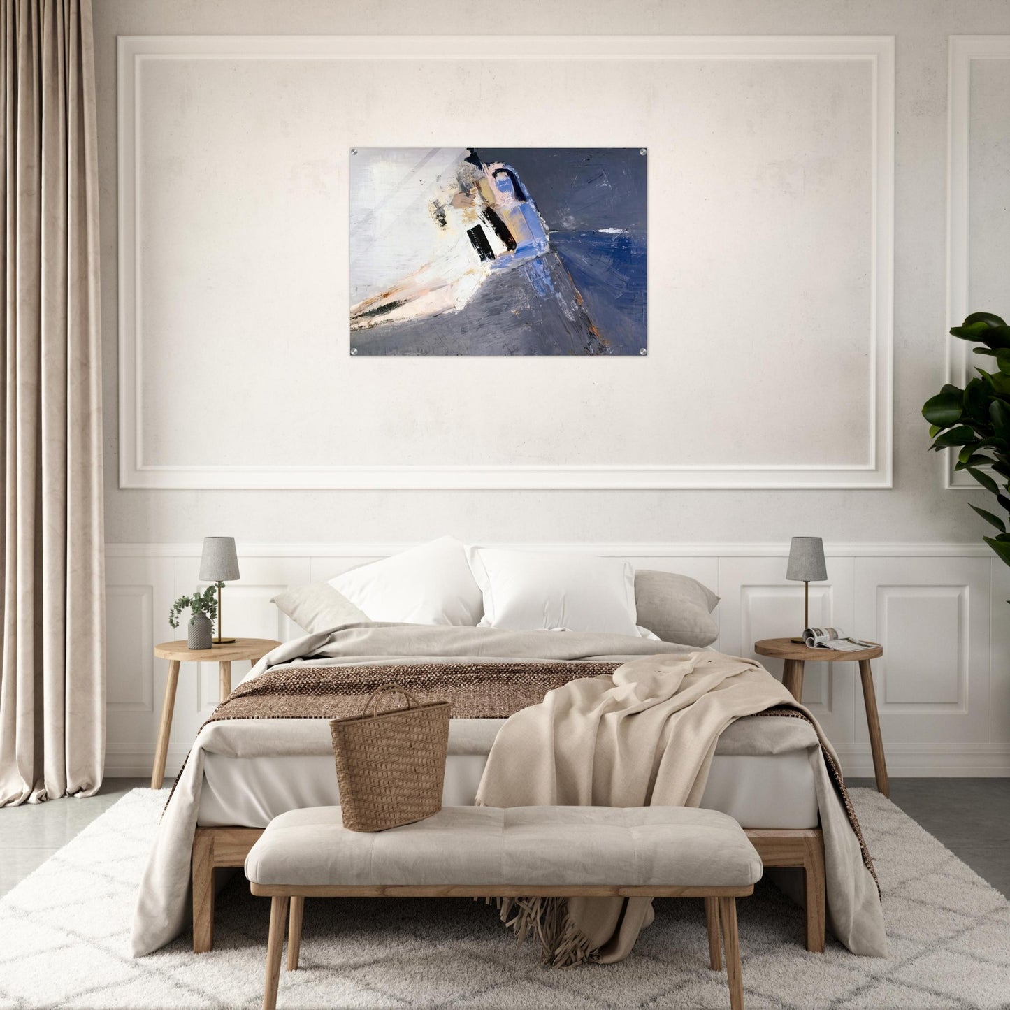 Figure accoudée - 1953 - Nicolas de Stael Acrylic Print - 70x100 cm / 28x40″ inches | Nicolas de Stael Wall Art | Nicolas de Stael Prints