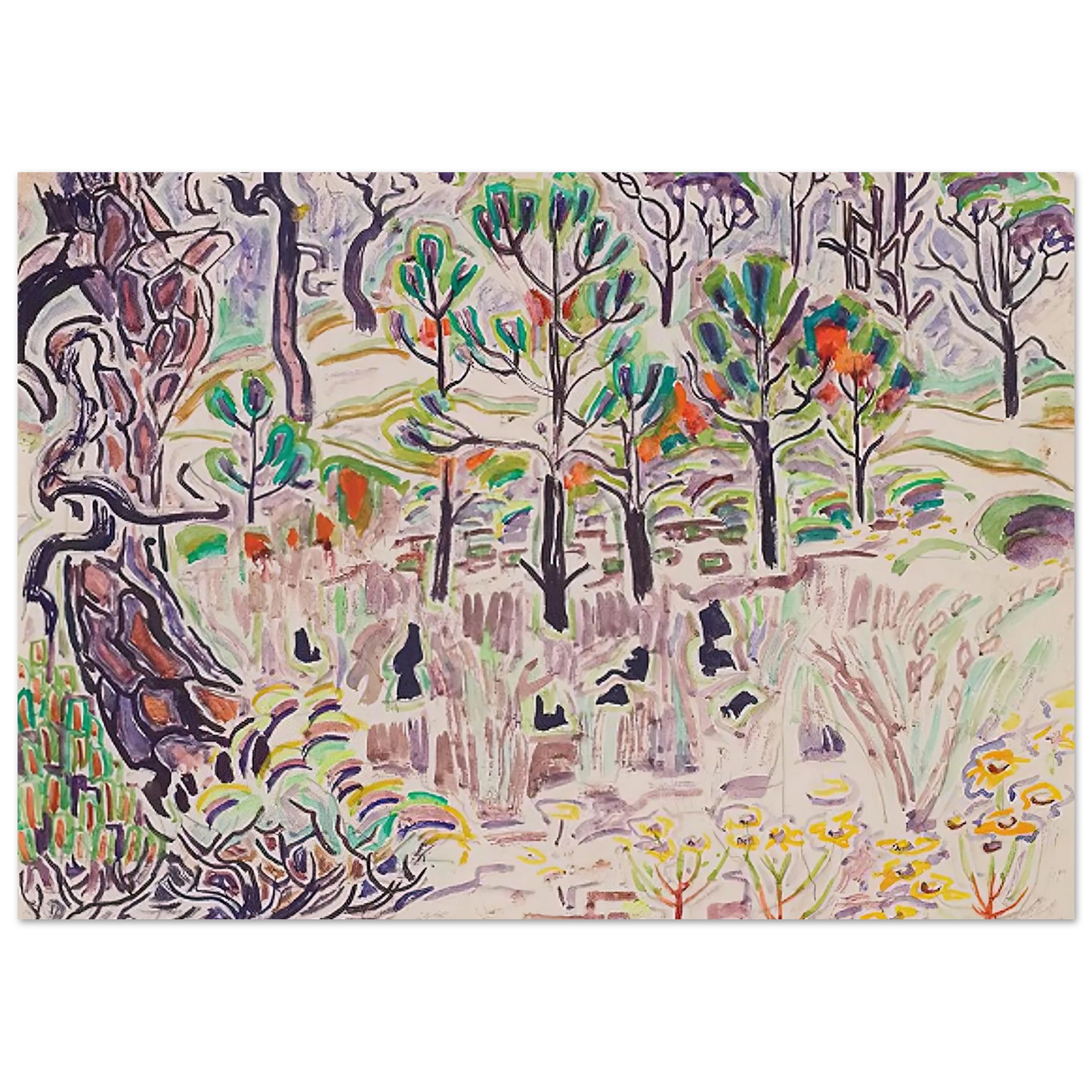 Walter Inglis Anderson - Walter Anderson Wall art - 27x35 cm / 11x14 Inches - Premium Wooden Framed Poster With Fine Art Paper - Wood frame