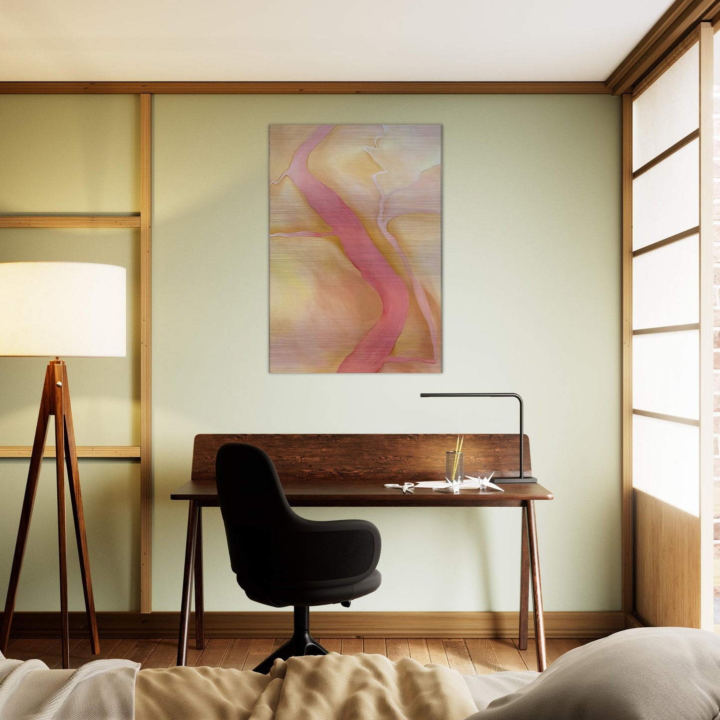It Was Yellow and Pink II - Georgia O'Keeffe Brushed Aluminum Print - 70x100 cm / 28x40 inches | Georgia O'Keeffe Aluminum Print | Georgia O'Keeffe Prints
