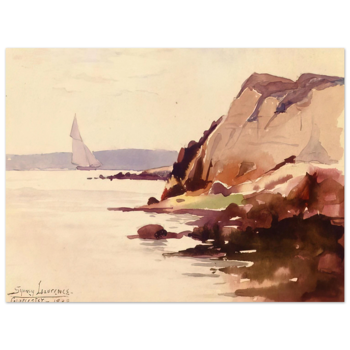 Sydney Laurence - Sailing off Gloucester Coast - 1888  75x100 cm / 30x40inches Fine Art Poster