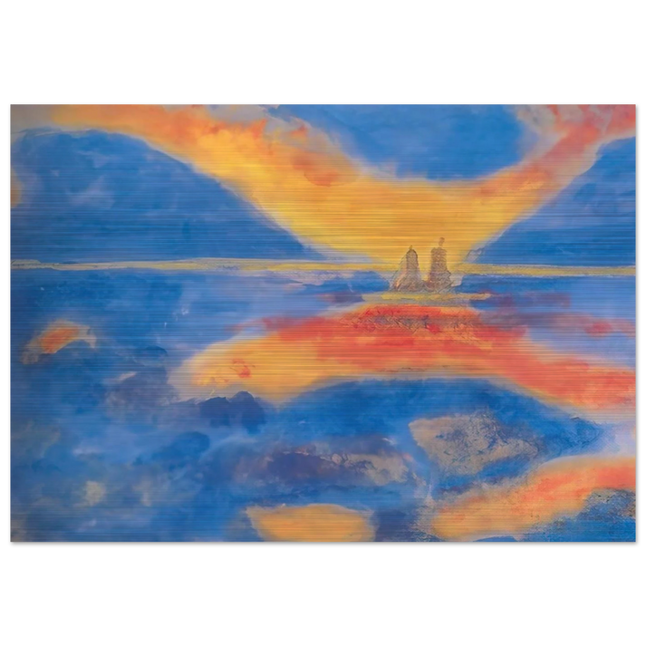 Sunrise at the sea - Emil Nolde Brushed Aluminum Print - 70x100 cm / 28x40 inches | Emil Nolde Aluminum Print | Emil Nolde Prints