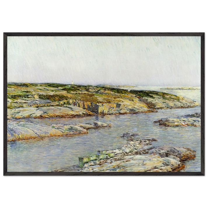 Summer Afternoon Isles of Shoals - Childe Hassam 70x100 cm / 28x40 inches Framed Art Print – Black Wooden Frame