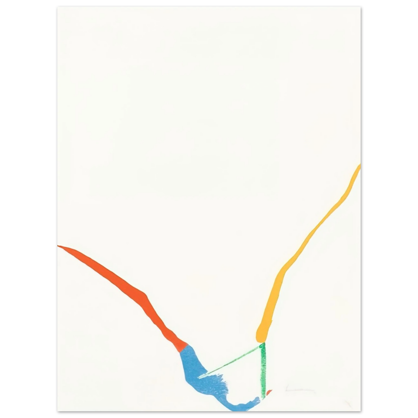 Helen Frankenthaler - What Red Lines Can Do - 1970 Wall art - 60x90 cm / 24x36 inches - Fine Art Poster - -