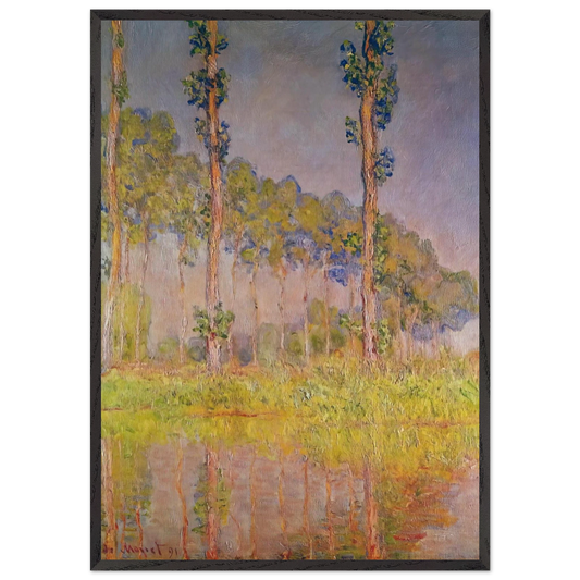 Three Trees in Spring - claude monet Framed Art Print – Black Wooden Frame - Default Title - -Framed Art Print