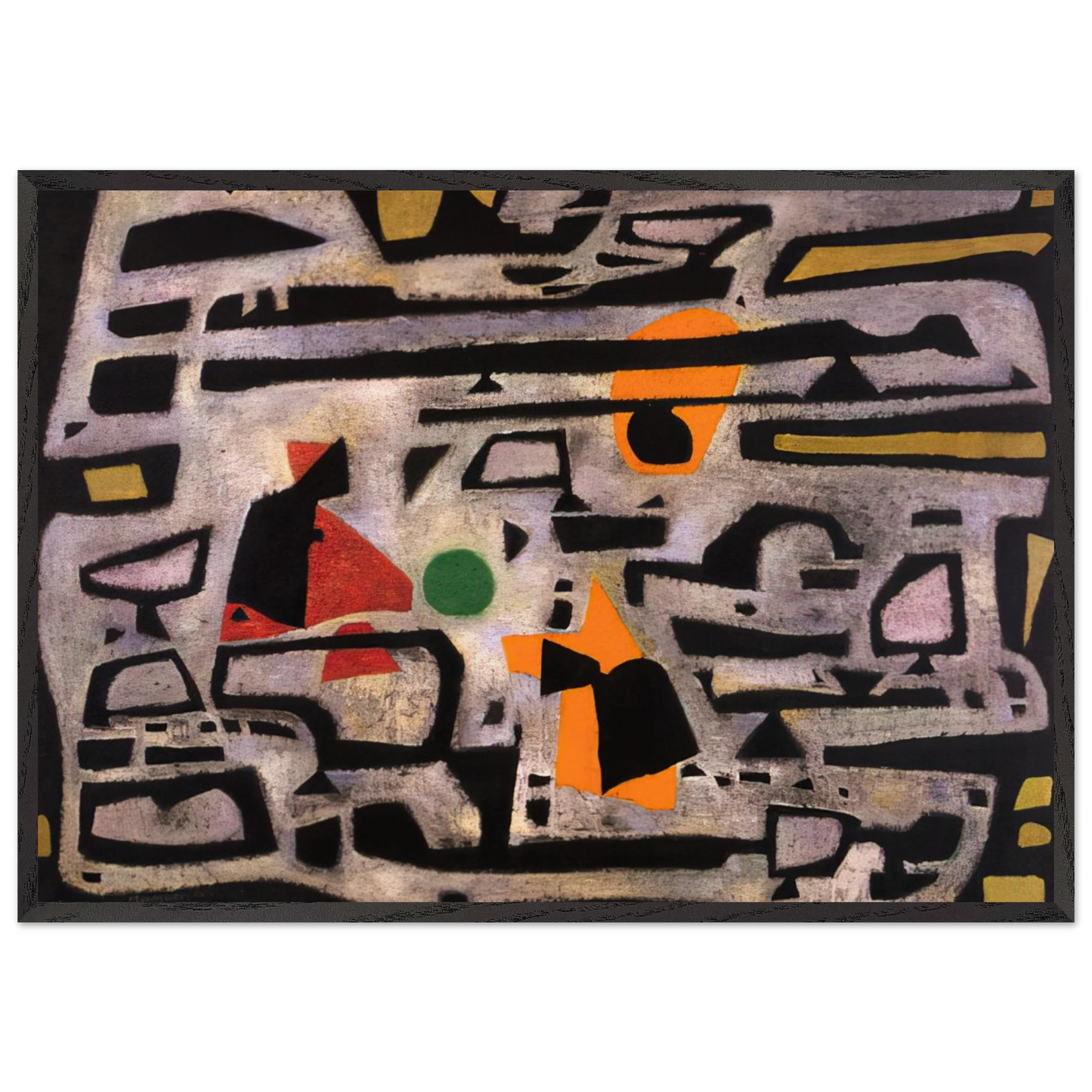 Hiver - 1950 - Alfred Manessier 70x100 cm / 28x40 inches Framed Art Print – Black Wooden Frame