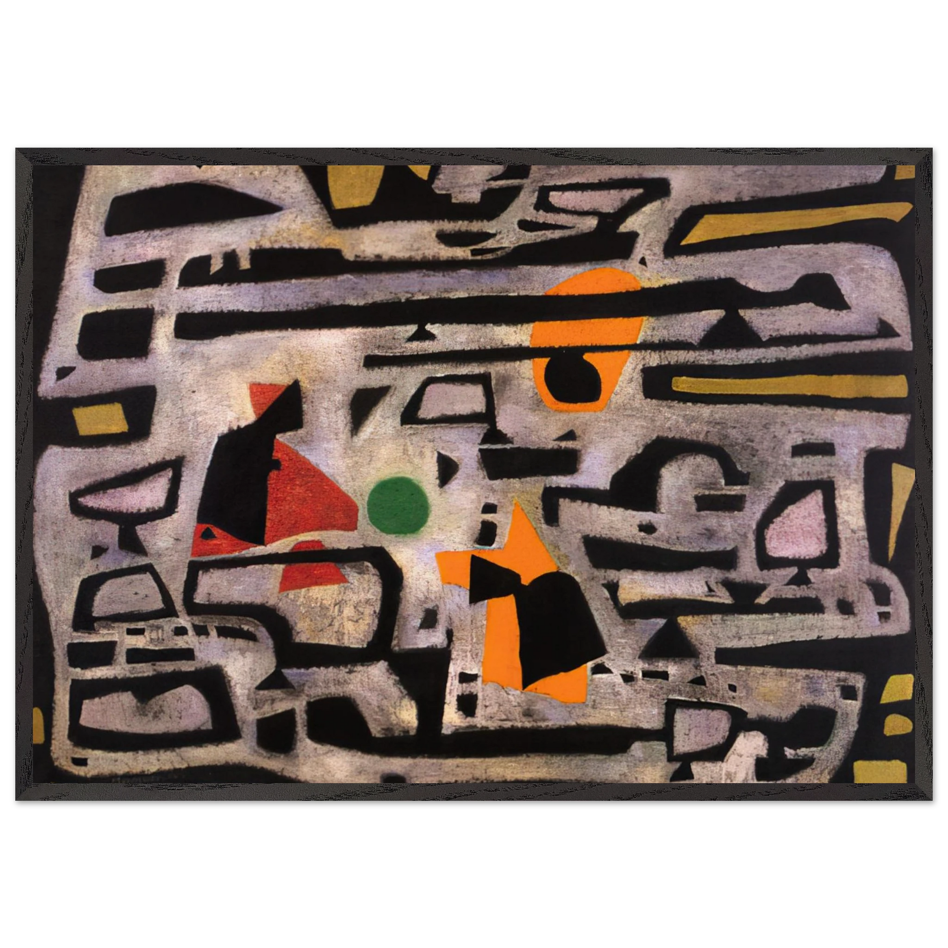 Hiver - 1950 - Alfred Manessier 70x100 cm / 28x40 inches Framed Art Print – Black Wooden Frame