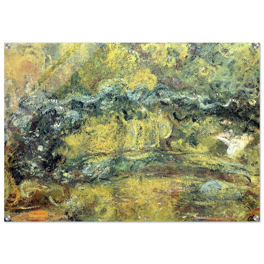 The Japanis Bridge Footbridge over the Water-Lily Pond - claude monet Acrylic Print - 70x100 cm / 28x40″ inches | claude monet Wall Art | claude monet Prints