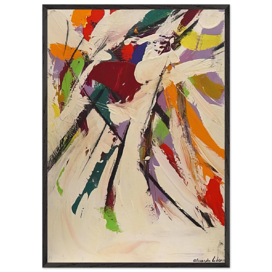 Untitled Abstract - 1977 - Alexander Liberman Framed Art Print – Black Wooden Frame - Default Title - -Framed Art Print