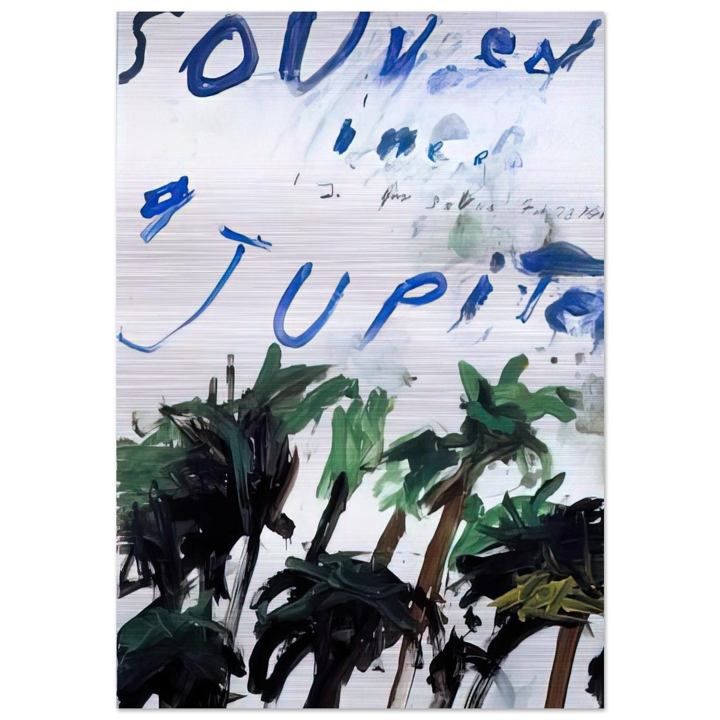 Souvenir - Cy Twombly Brushed Aluminum Print - 70x100 cm / 28x40 inches | Cy Twombly Aluminum Print | Cy Twombly Prints