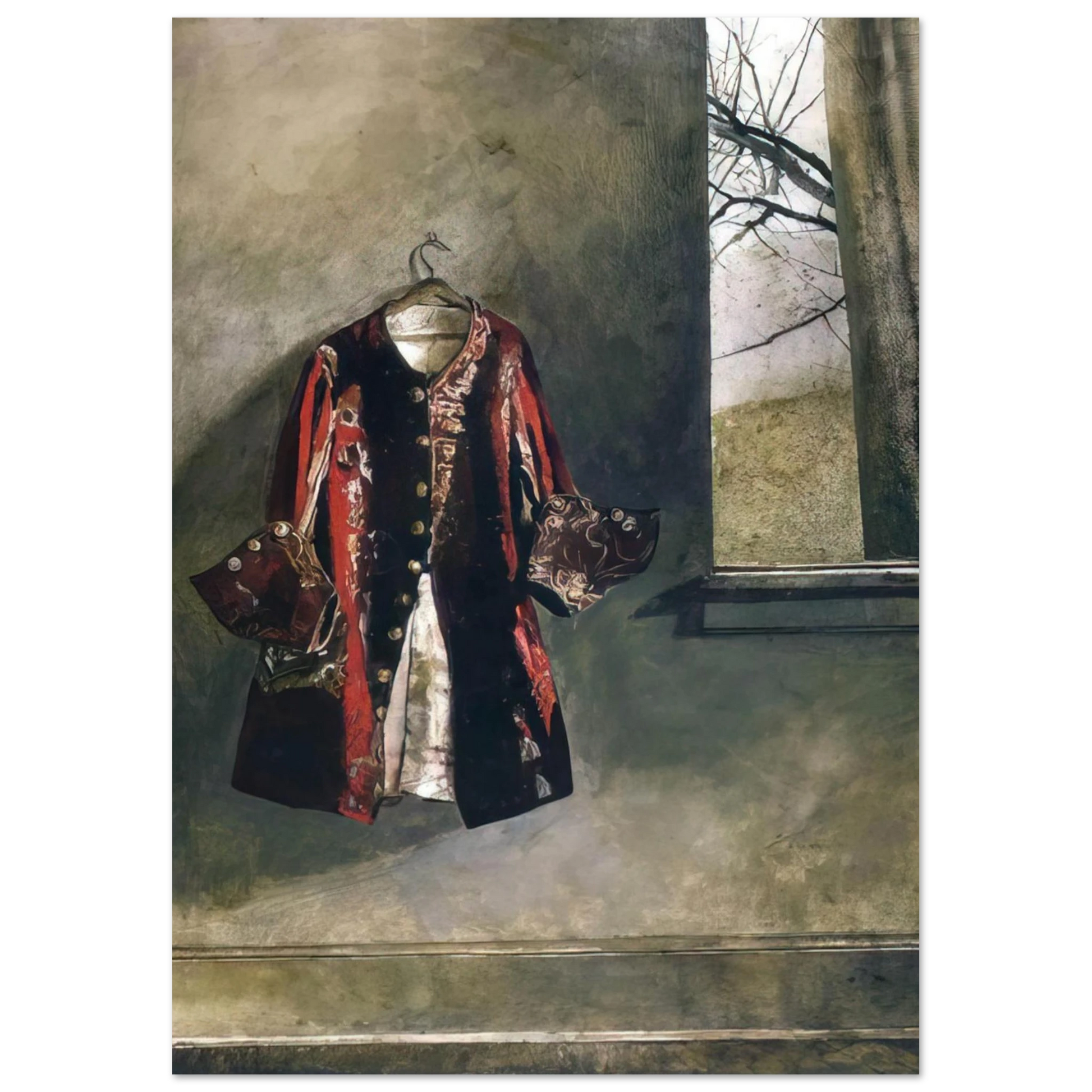 Andrew Wyeth - CURTAIN CALL Wall Art - 30x40 cm / 12x16 inches - Fine Art Poster - -