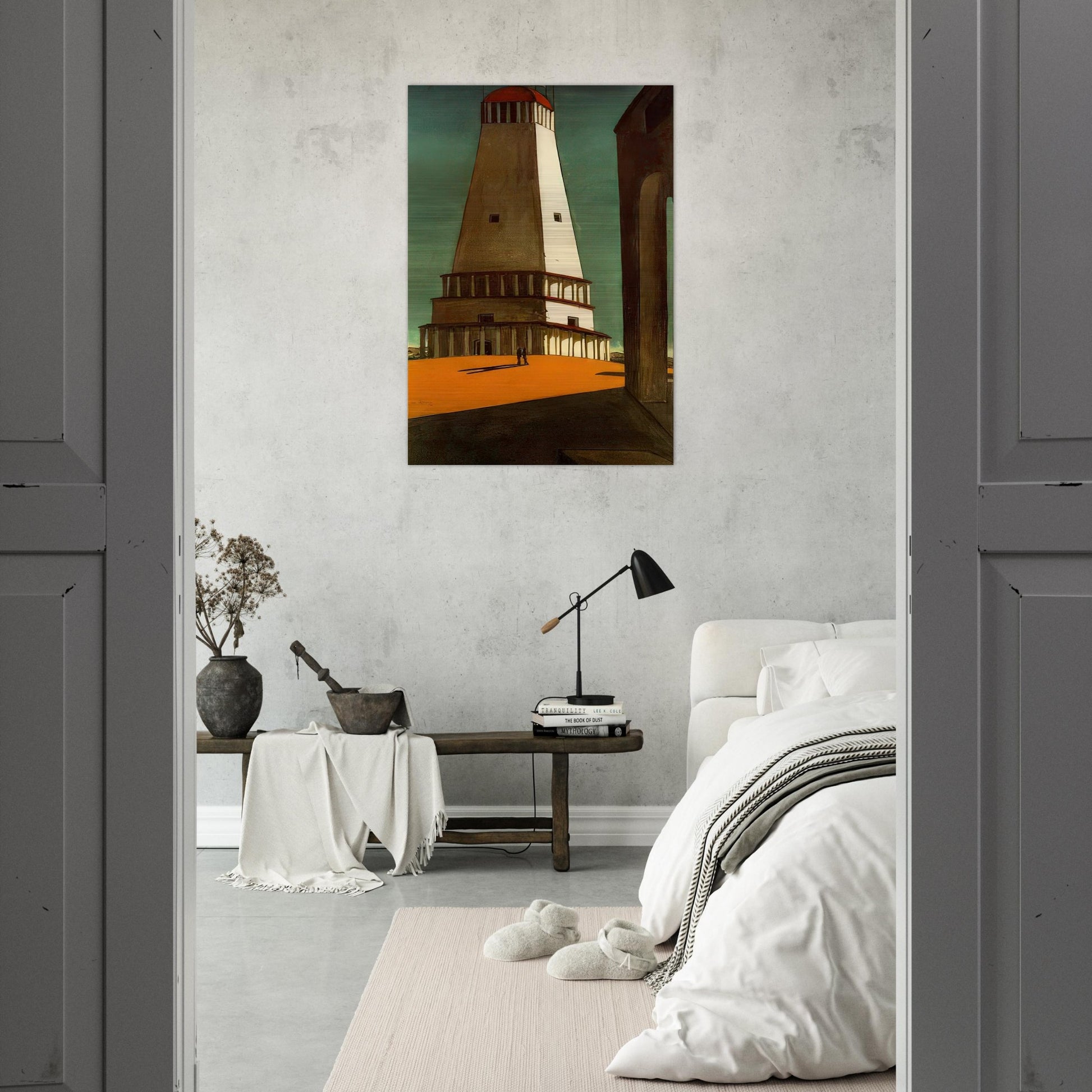 THE NOSTALGIA OF THE INFINITE 1913 - Giorgio de Chirico Brushed Aluminum Print - 70x100 cm / 28x40 inches | Giorgio de Chirico Aluminum Print | Giorgio de Chirico Prints