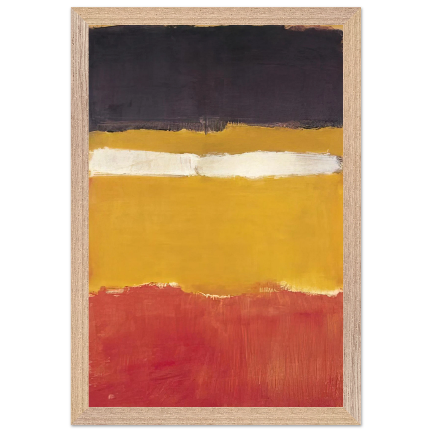 Mark Rothko - Number 24 Untitled - 1951 Wall Art - 30x40 cm / 12x16 inches - Premium Wooden Framed Poster With Fine Art Paper - White frame