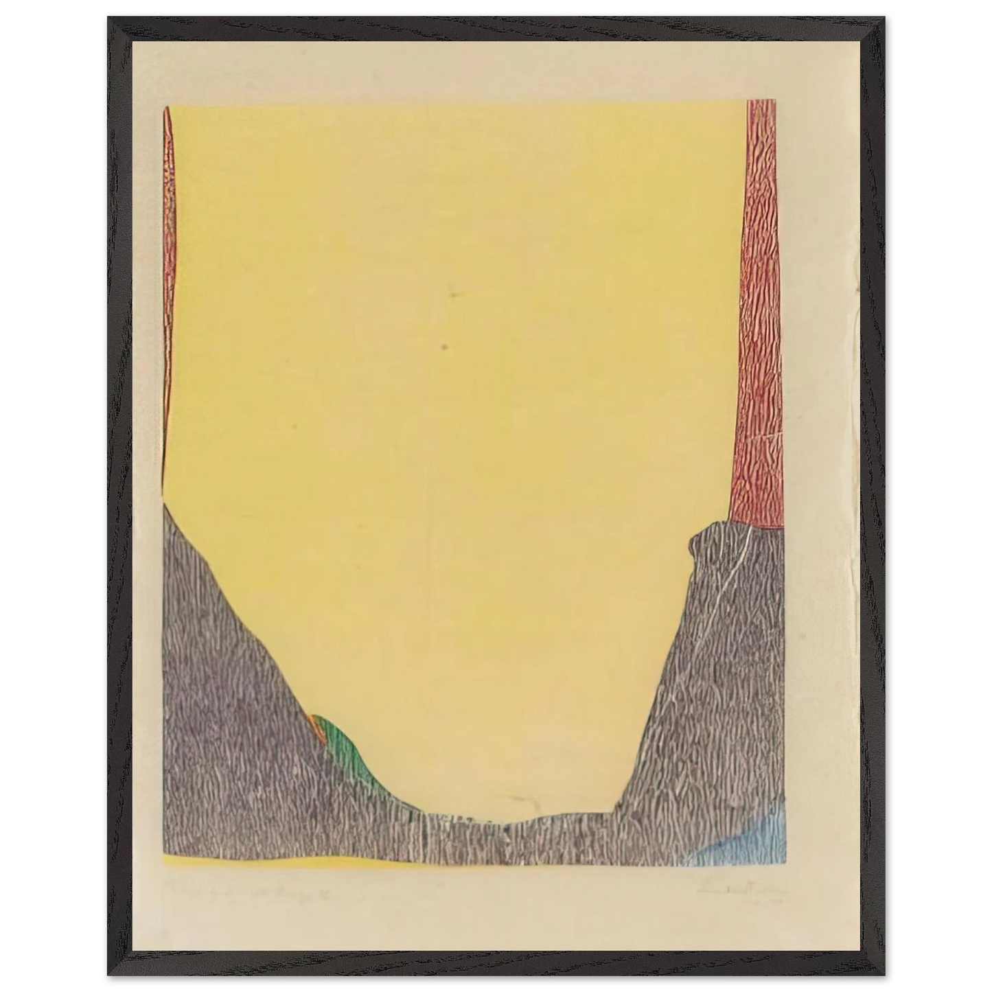 Helen Frankenthaler - East and Beyond - 1973 Wall art - 27x35 cm / 11x14 inches - Premium Wooden Framed Poster With Fine Art Paper - White frame