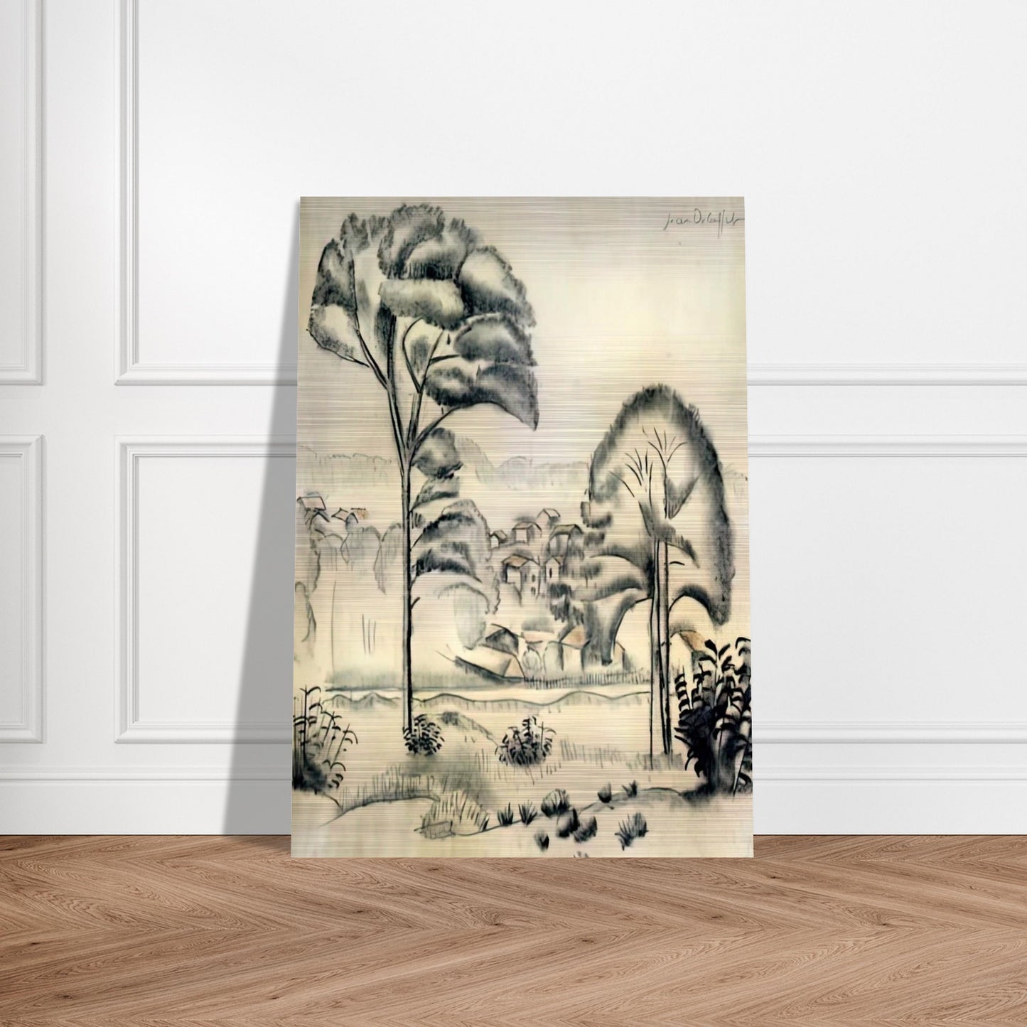 LANDSCAPE OF ALGERIA - Jean Dubuffet Brushed Aluminum Print - 70x100 cm / 28x40 inches | Jean Dubuffet Aluminum Print | Jean Dubuffet Prints