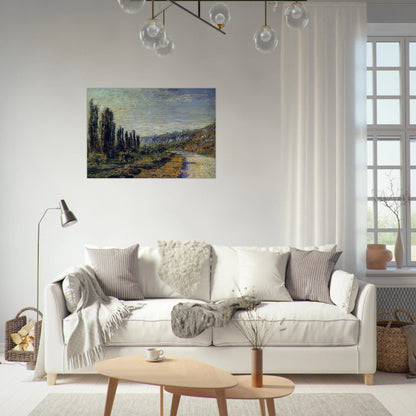 The Road from Vetheuil - claude monet Brushed Aluminum Print - 70x100 cm / 28x40 inches | claude monet Aluminum Print | claude monet Prints