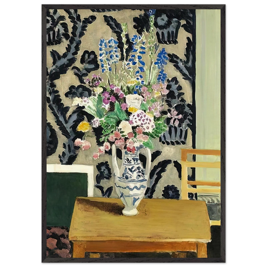 BOUQUET DE FLEURS POUR LE QUATORZE JUILLET 1919 - Henri Matisse 70x100 cm / 28x40 inches Framed Art Print – Black Wooden Frame